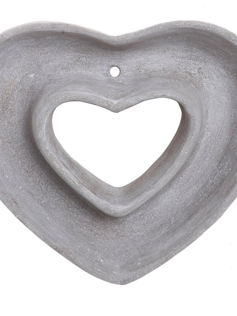 Gray Cement Succulent Plant Pot with Drainage Hole, Heart Shaped, for Indoor Pla - Picture 5 of 6